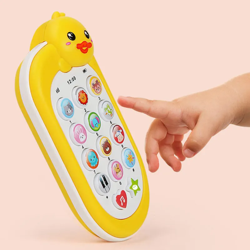 Бытовой ребенок милый мобильный в виде животного раннего образования игрушки для детей музыкальный автомат электронный сотовый телефон обучения Рождественский подарок