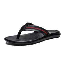 ; летние мужские сандалии из натуральной кожи; мужские повседневные Нескользящие сандалии с открытым носком