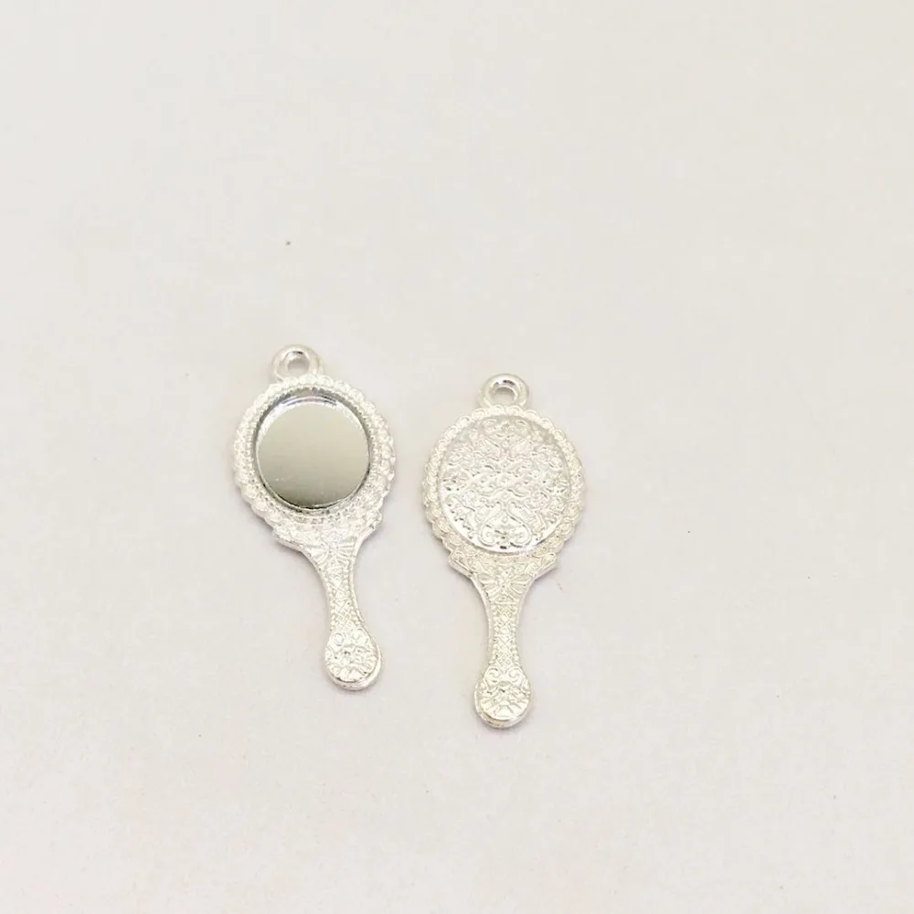 10 pcs Retro mirror charms fit DIY Handmade Jewelry Makeing earring necklace bracelet accessories souvenir