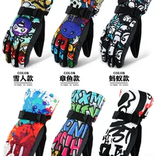 Женские мужские лыжные перчатки спортивные Молодежные мужские толстые теплые перчатки Женские ветрозащитные водонепроницаемые перчатки велосипедные зимние перчатки защита