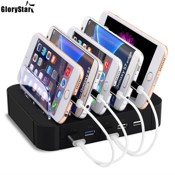 

Universal Detachable 5-Port USB Charging Station with Removable Baffles Organizer Quick Charger Perfect For Apple IOS Android