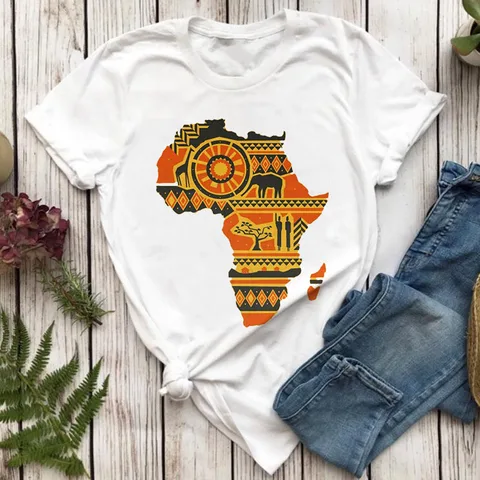 Sleeve Camisetas De Mujer Colorful Pattern Women Printed Korean Fashion Tops Female Vintage Clothes All-match Streetwear