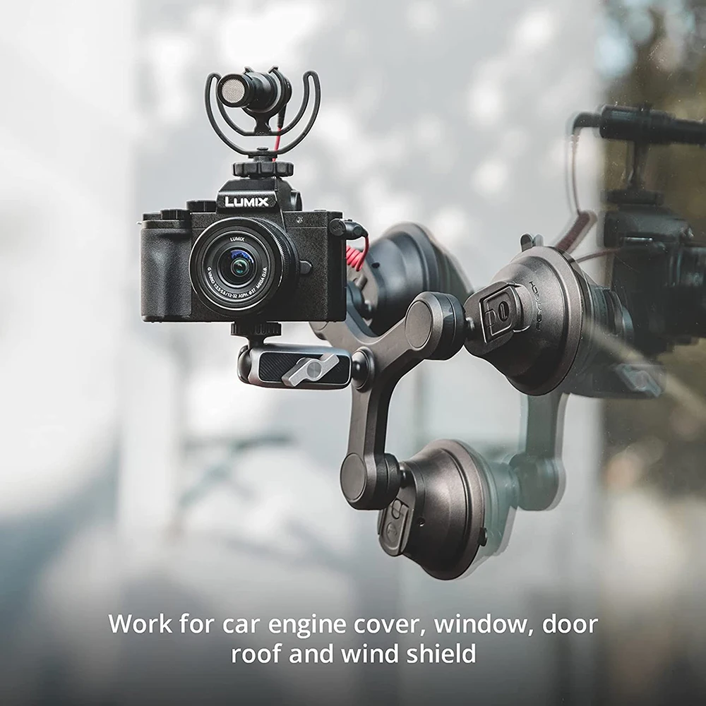 PGYTECH Triple Cup Camera Suction Mount dji action 2 Insta360 gopro Suction Cup Car Holder Window Mount Accessory Universal