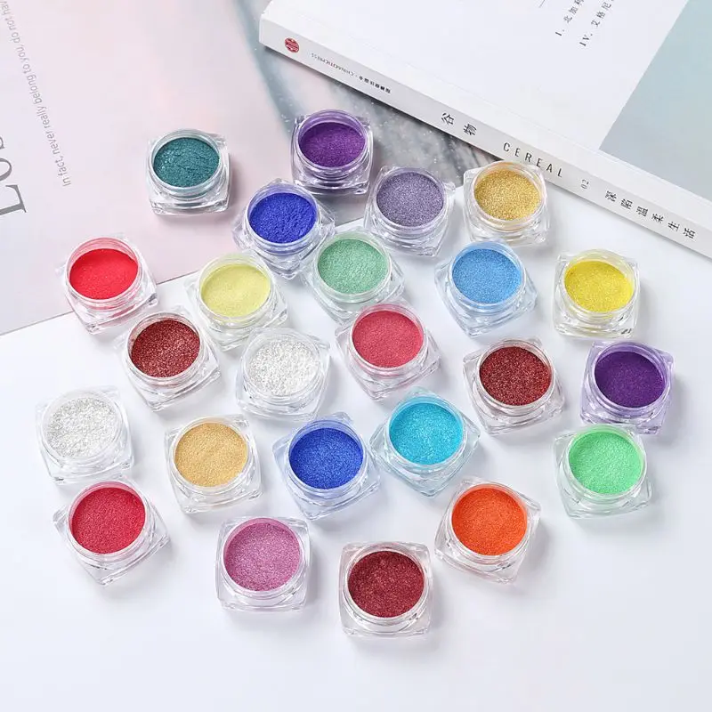 DIY Crystal Epoxy Jewelry Crafts Making Filler Nail Art Powder Filling Sticker Set