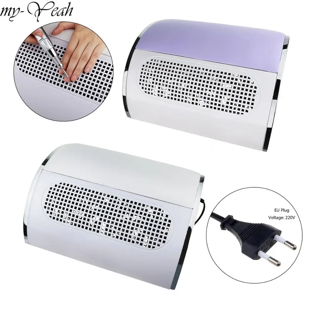 

40W Nail Dust Remover UV Gel Polish Vacuum Cleaner Manicure Strong 3 Fan Leather Nail Machine