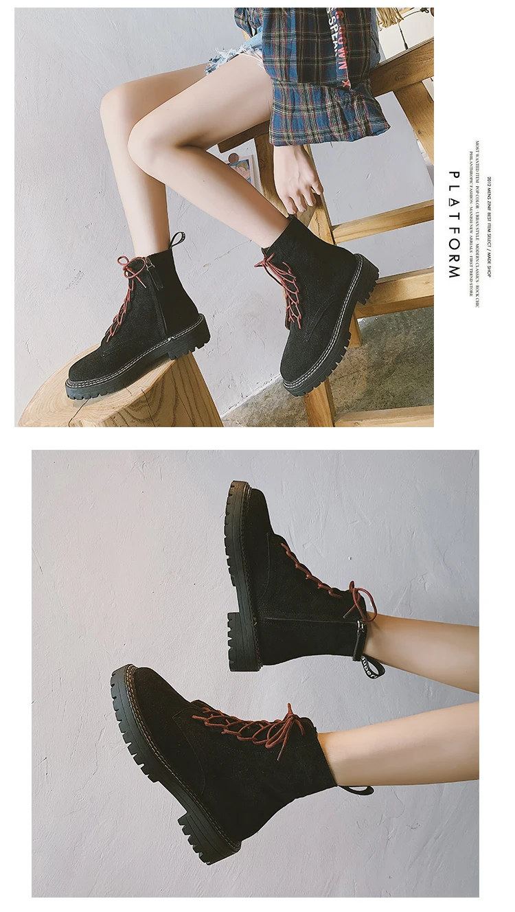 LMCAVASUN Mulheres Botas Moda Motocicleta Botas para Mulheres Tornozelo Botas de Inverno para As Mulheres Botas Pretas