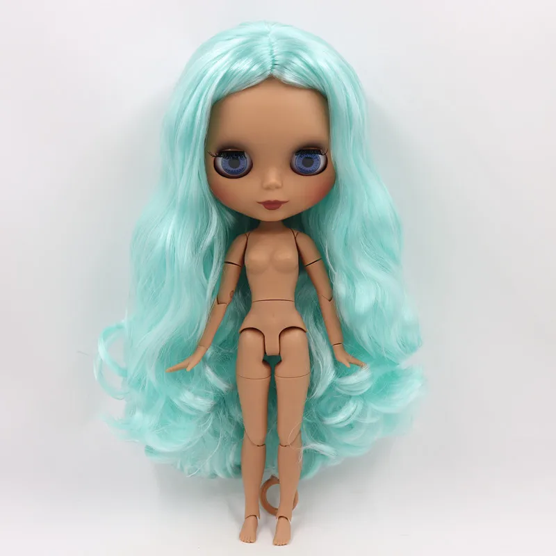 ICY Fortune Days factory blyth кукла 1/6 шарнирное тело новое матовое лицо губы Cyan hair DIY sd Подарочная игрушка - Цвет: nude doll