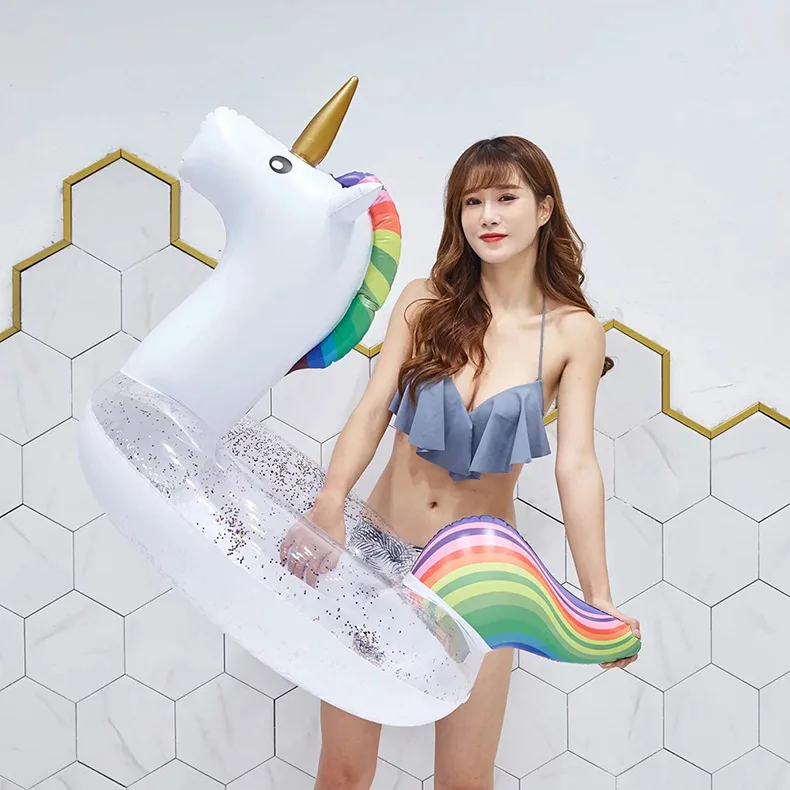 Yiwu производители Стиль онлайн знаменитостей мультфильм блесток животное толстый круг для плаванья Взрослых Надувной Плавательный круг