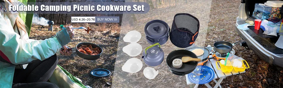 OUTDOOR CAMPING COOKING WOOD STOVE PICNIC COOKSET sinewik EASY HIKING PORTABLE 