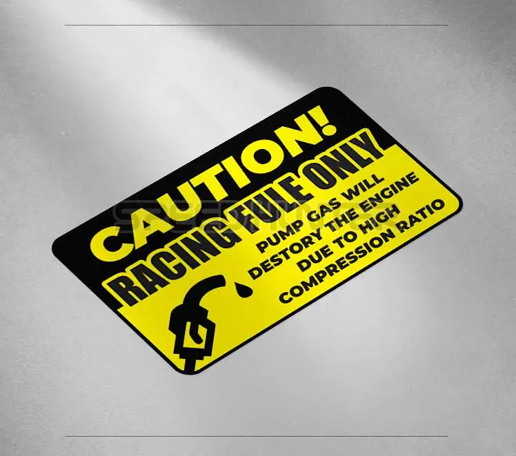 Осторожно гоночный топливный только наклейки Веселая наклейка на авто