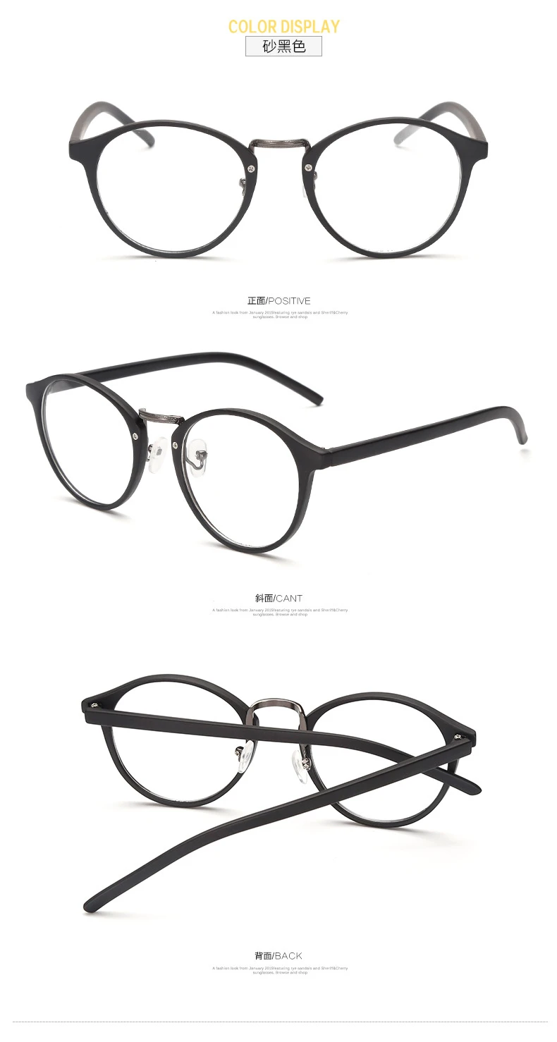Einfache Brillengestelle, Computerbrillen, runde, transparente optische Brillen für Damen und Herren, Brillengestell für Damen und Herren – Detail 12
