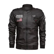 Весенняя кожаная мужская куртка из искусственной кожи, мотоциклетная куртка из искусственной кожи, мужская куртка-бомбер, Chaqueta Cuero Hombre, размер M-4XL