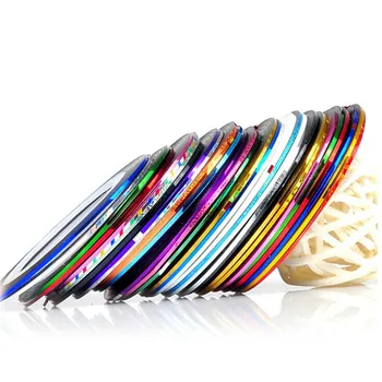 

2mm Nail Sticker Striping Tape Line Decorations Nail Art DIY for UV Gel Polish Tips Self-Adhesive Decal Naklejki Na Paznokcie