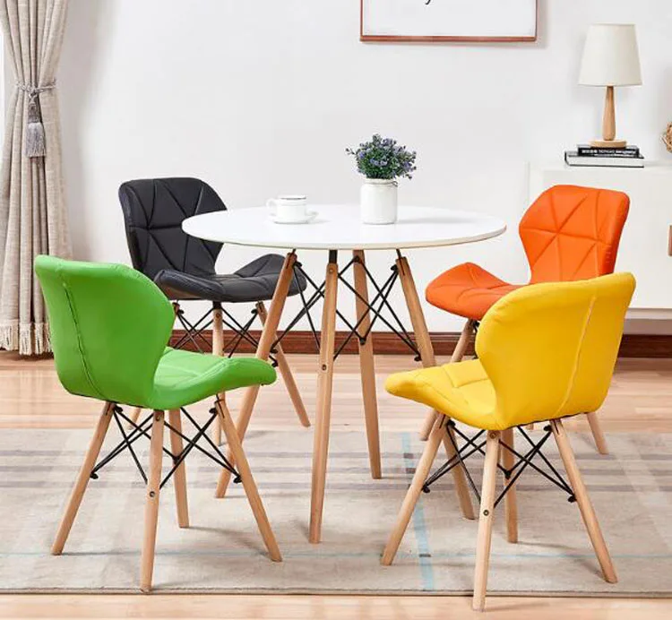 Стул для столовой из полиуретановой кожи креативный современный минималистичный офисный стул домашний компьютерный стул для учебы спинка для взрослых скандинавский обеденный стул стол