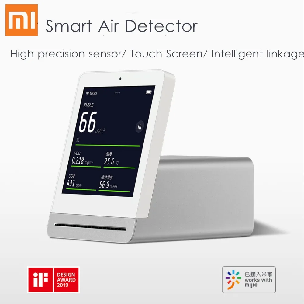 

Xiaomi Smart Air Detector High-precision Sensor Touch Screen Mijia APP Intelligent Linkage Home Air Detector from Xiaomi Youpin