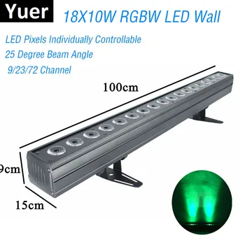 

18X10W LED RGBW 4IN1 LED Wall Wash Light DMX LED Bar DMX Line Bar Stage Lighting Effect Dj Light Party Disco Light Free Shipping
