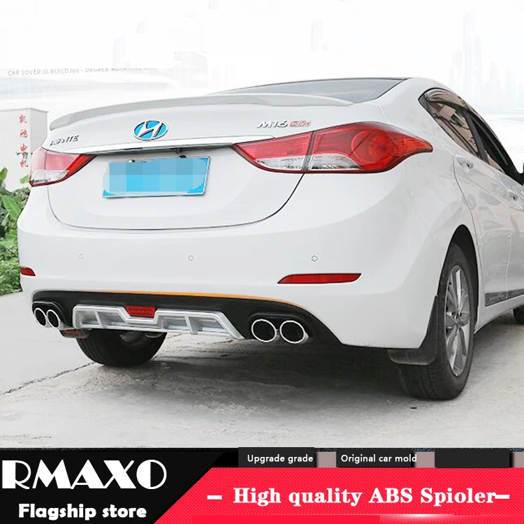 Защитный диффузор для заднего бампера Hyundai Elantra ABS 2012 2015 комплект кузова бампер