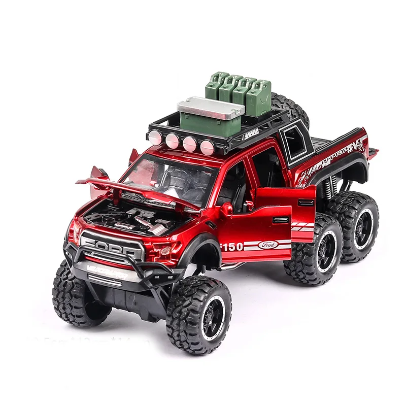 1:32 Сплав модель автомобиля моделирование 1: 32 Raptor F150 модель игрушечной машины Моделирование звука и света игрушки автомобиля для детей