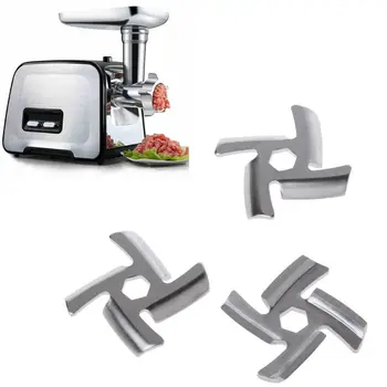 

3pcs/set Type 5 Mincer Knife Stainless Steel Anti Rust 4 Blade Hexagon Hole Meat Grinder Parts Fits 19QE