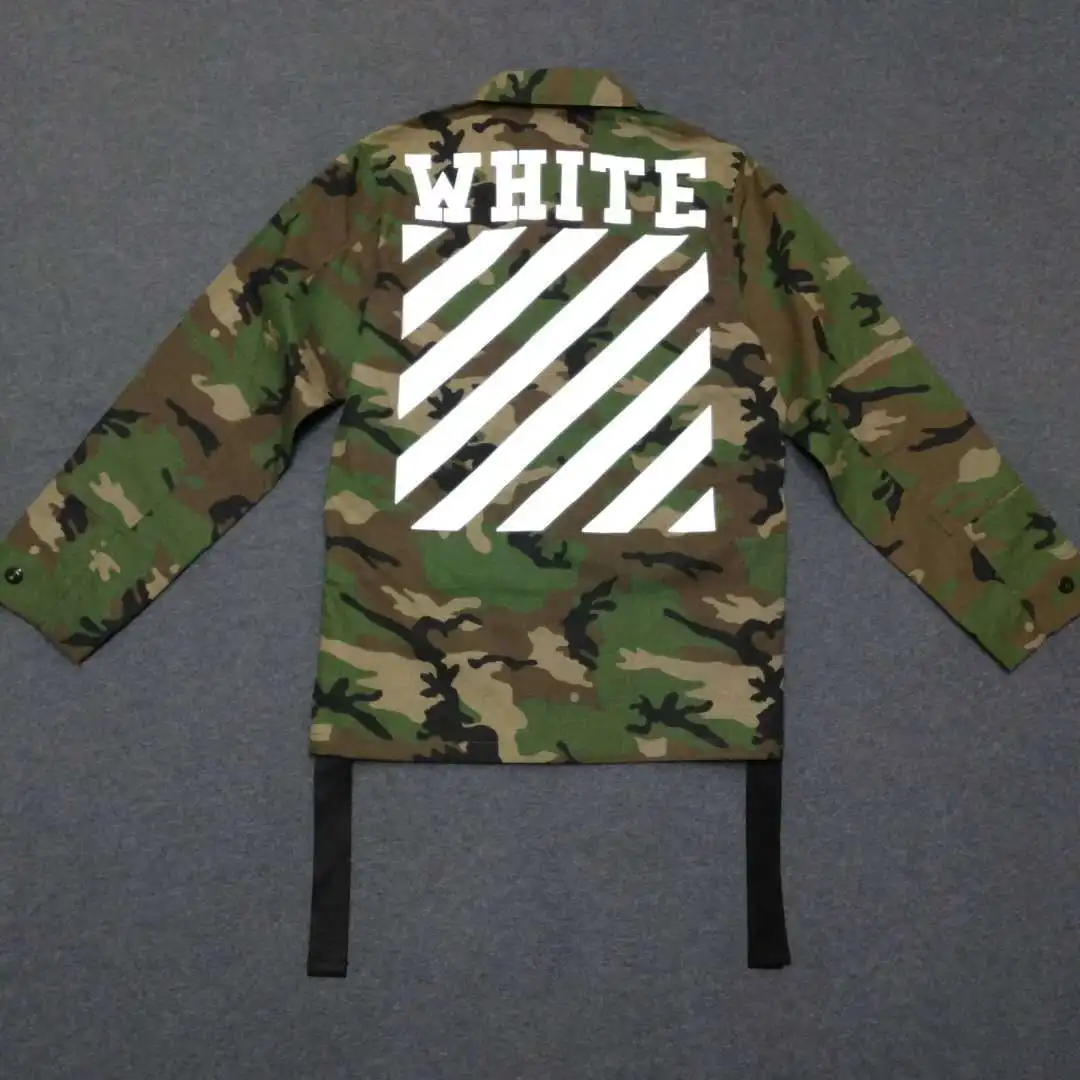 Off White, осень и зима, стиль, вышивка, значок в полоску, европейский и американский популярный бренд, свободный крой, камуфляж, для мужчин и женщин