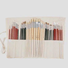 24/36 шт./компл. набор кистей для рисования с Сумки-холсты акриловыми и масляными Краски ing рисунок товары для рукоделия