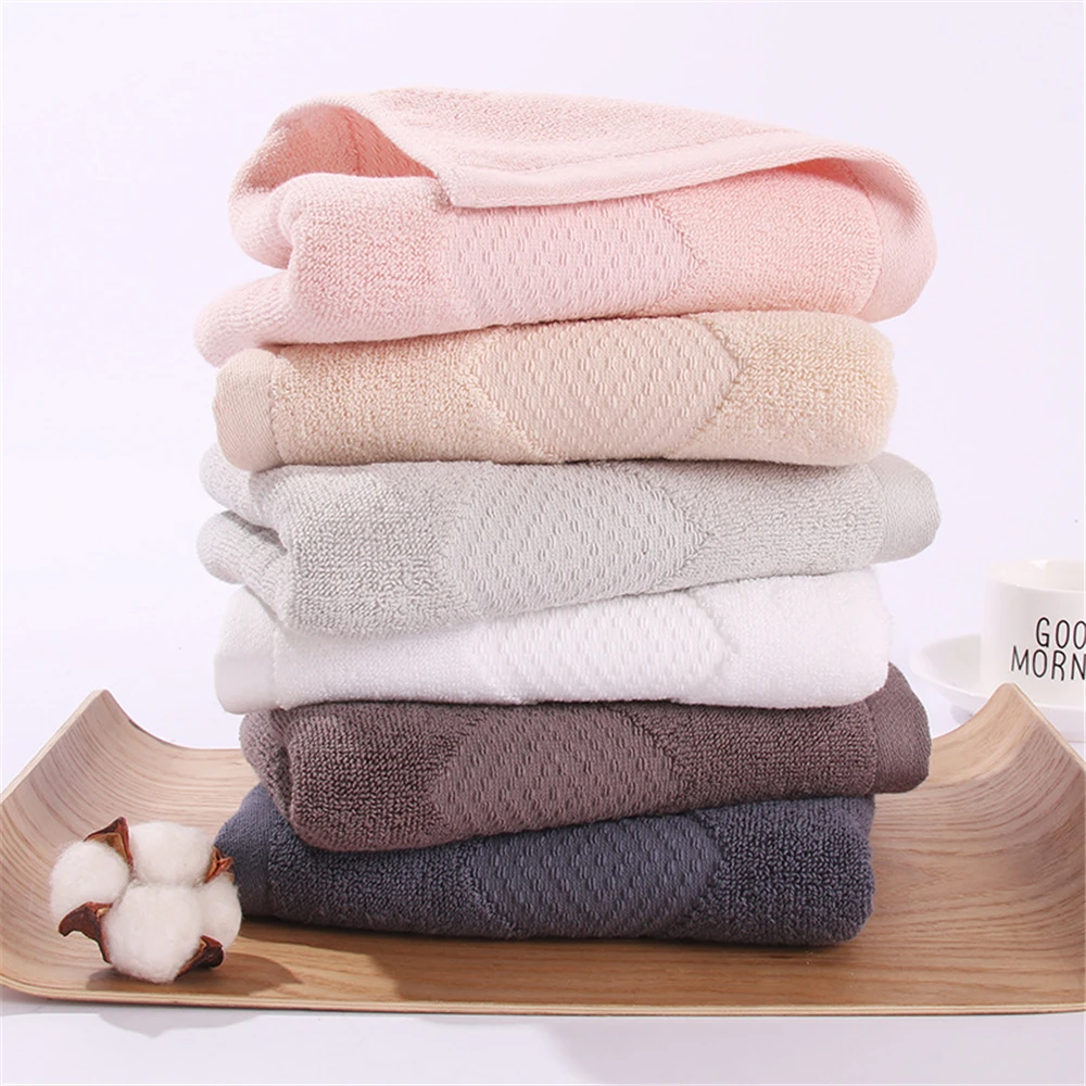 Women Men Soft 100 Cotton Face Bath Towel Set 70*140 34*74 cm