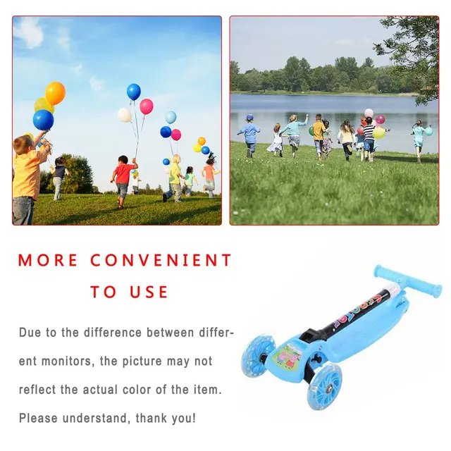 Super Long Folded Four Rounds Children's Scooters Luminous Wheel Two Modes Outdoors Scooter For Kids 4