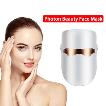

LED Photon 3 Colors Light Therapy Mask Wireless Use Lighten Melanin Whitening Improve Acne For Women Use Beauty