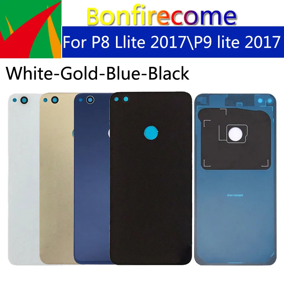 10Pcs\lot Back Glass For Huawei P8 Lite 2017 Battery Cover Replacement P9 Housing Case Chassis Shell | Мобильные телефоны и