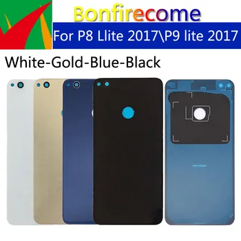

10Pcs\lot Back Glass For Huawei P8 Lite 2017 Battery Back Cover Replacement For Huawei P9 Lite 2017 Housing Case Chassis Shell