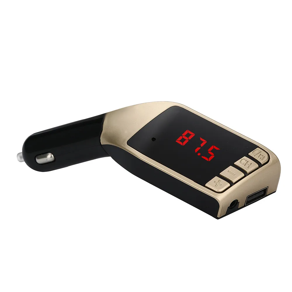 Gold Беспроводной Bluetooth lcd MP3-плеер автомобильный комплект SD MMC fm-трансмиттер с USB Modul автомобильные аксессуары Handsfree автомобильный Стайлинг горячая распродажа - Формат цифровых медиаданных: Gold