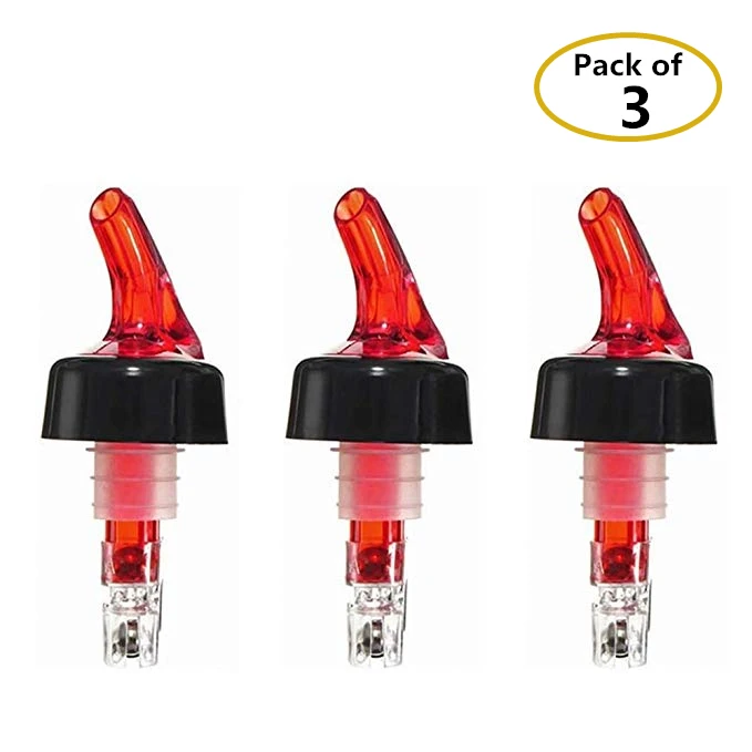 Red 3pcs 30 мл Автоматическая измеренная бутылка Pourer Quick Shot Спирит напитки Вино дозатор коктейлей барная посуда вино pourer - Цвет: Red 3pcs