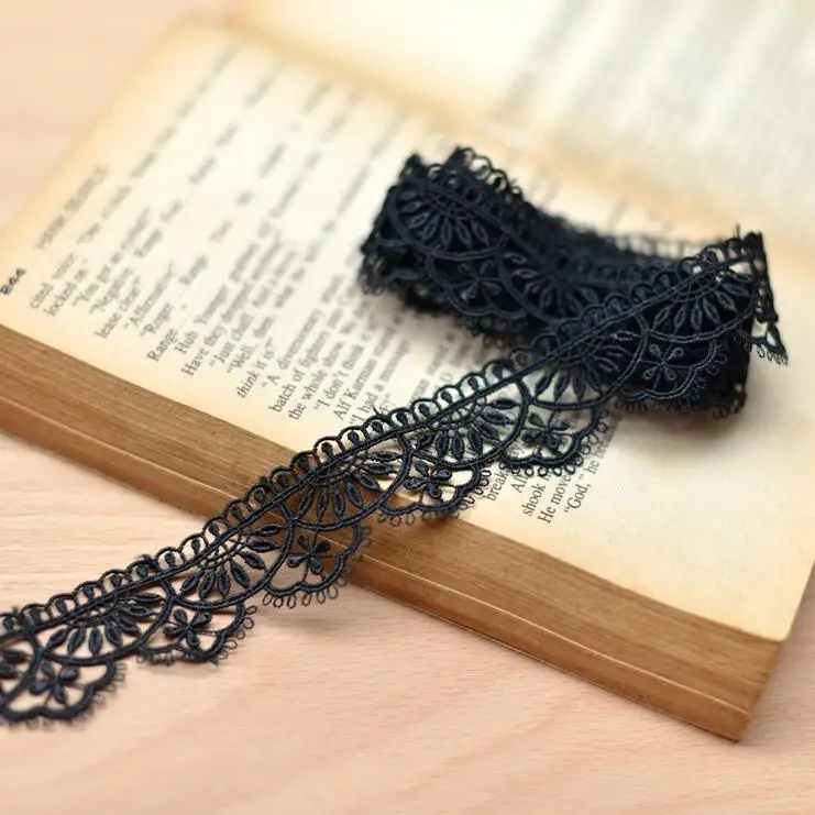 Lace Fabric 2 Yard/4 Yards Embroidered Net Lace Fabric Black White Lace Trim Ribbons DIY Sewing Handmade Craft Materials lace ribbon lace sewing supplies lace sewing accessories