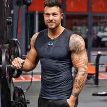 Мужская дышащая Спортивная майка без рукавов для занятий фитнесом, Быстросохнущий баскетбольный жилет