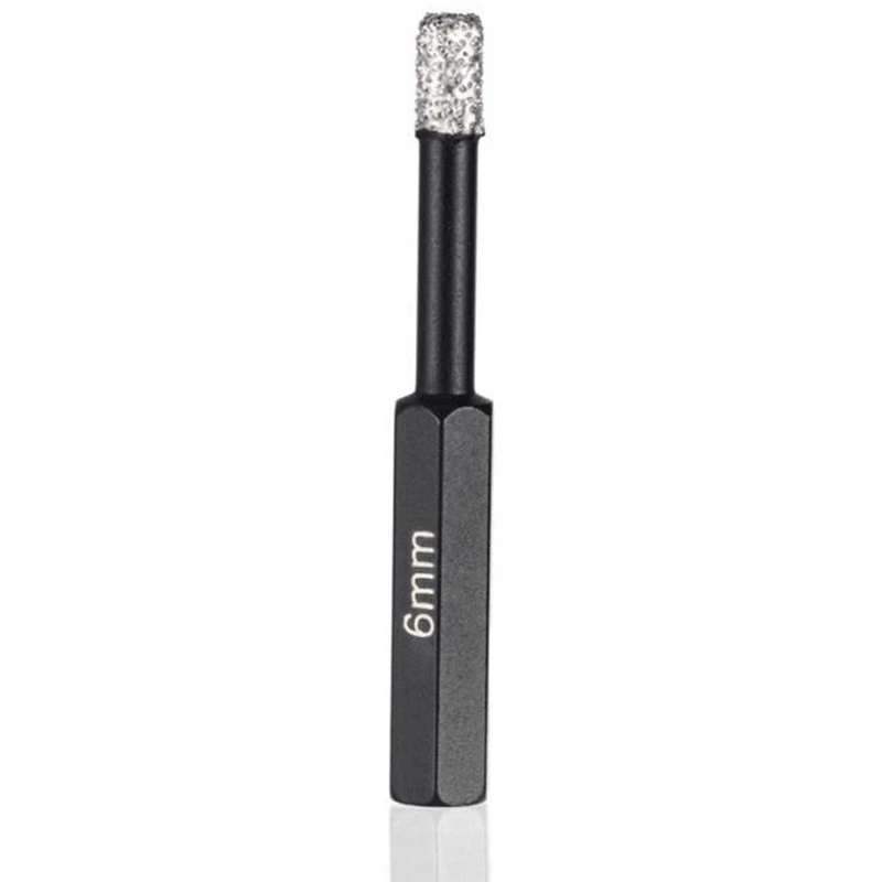 

6Mm Diamond Hole Opener Hexagonal Shank Durable Drill Bit Braze Porcelain Glass Ceramic Dry Cut