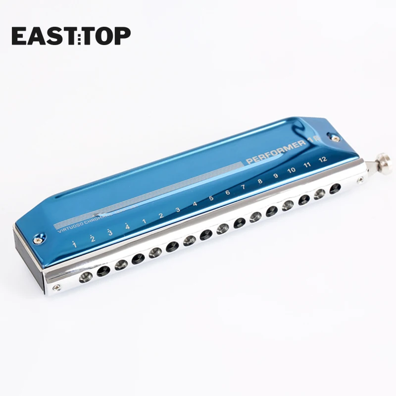 

EASTTOP 16 Holes 64 Tone Professional Chromatic Harmonica EAP16 New Design Cover And Package Blue Color Mouth Organ