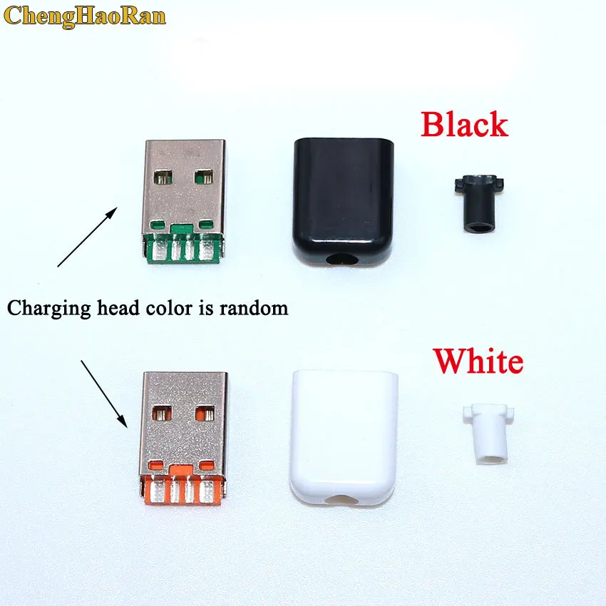 ChengHaoRan 100 набор типа A Мужской Женский USB 4 контактный разъем пластиковая крышка type-A DIY наборы usb 2,0 jack