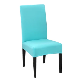 

1/4/6PCS Chair Cover Modern Sky blue Color Chair Cover Spandex Stretch Elastic Chair Covers Dining Seat Cover In Stock