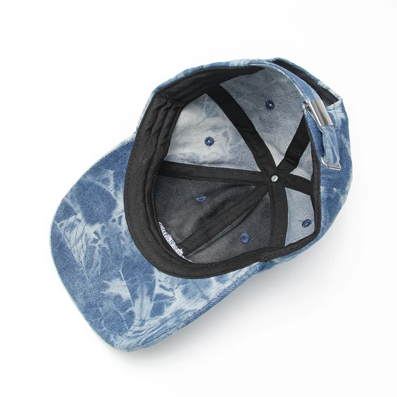 Новинка, джинсовая бейсболка с вышивкой tie dye, мужская и женская бейсболка с пустым верхом, Рыбацкая шапка Bucke, кепки gorras hombre Snapback