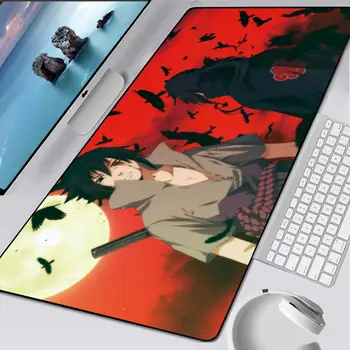 

Gaming Mouse Pad Anime Naruto Large Computer Mousepad Itachi Speed Overlock Edge Cool Cartoon XXL Keyboard Desk Mice Gamer Mat