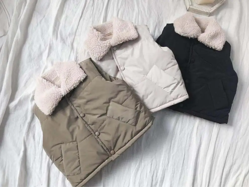 new style girls boys vest autumn winter fashion kids girls waistcoat 1-6t