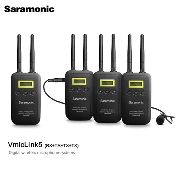 

Original Saramonic 5.8GHz Wireless Lavalier Microphone System VmicLink5 Transmitters Receiver for Canon Nikon DSLR Camera