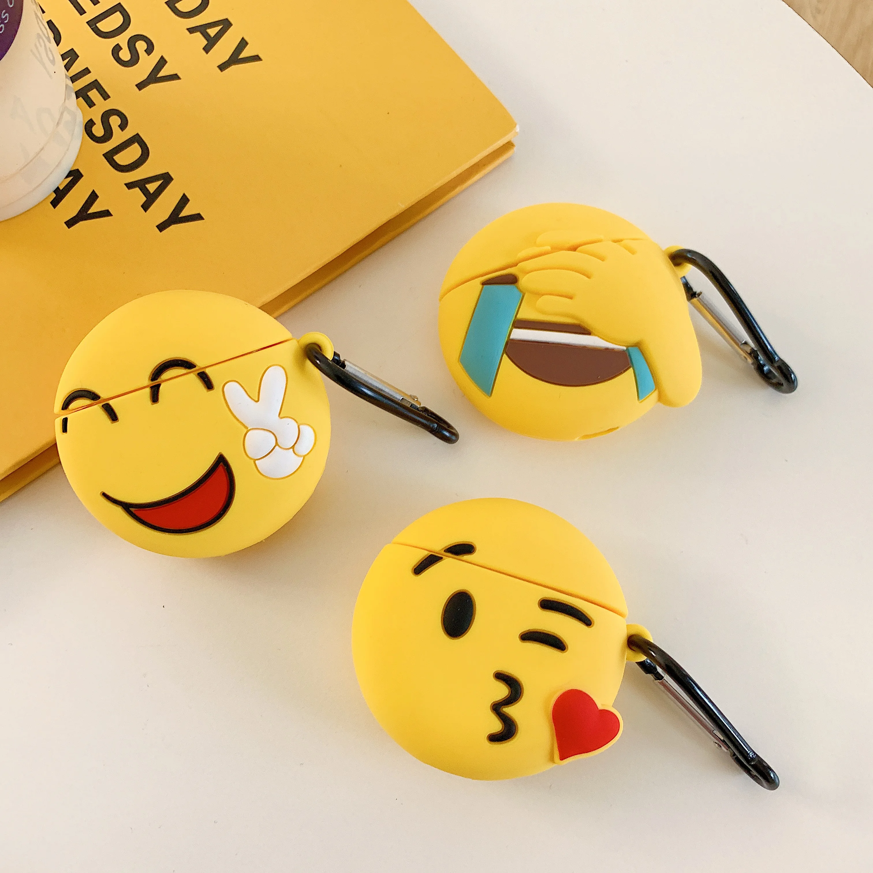 Madevil для Airpods Bluetooth Беспроводная зарядная Коробка Чехол улыбка лицо мягкий силиконовый наушник чехол для AirPods милые наушники чехол