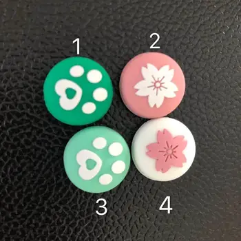 

200pcs/lot NS switch NS lite joy-con 3D analog joystick controller silicon rubber cap paw flower luminous