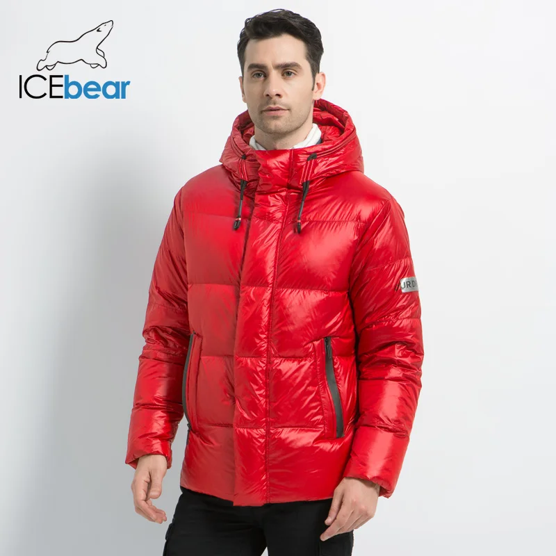 ICEbear зимний мужской пуховик стильный мужской пуховик Толстая Теплая мужская одежда брендовая мужская одежда MWD19867I