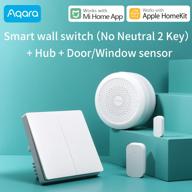 Настенный выключатель Aqara для Mijia Smart Light Беспроводной Выключатель ZigBee версии