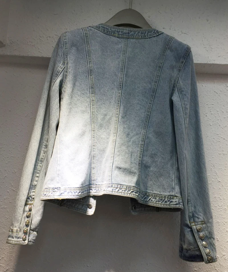 Осенняя джинсовая куртка женская Chaqueta Mujer Осенняя джинсовая куртка Casaco Женская тонкая короткая верхняя одежда на пуговицах плюс размер весеннее пальто