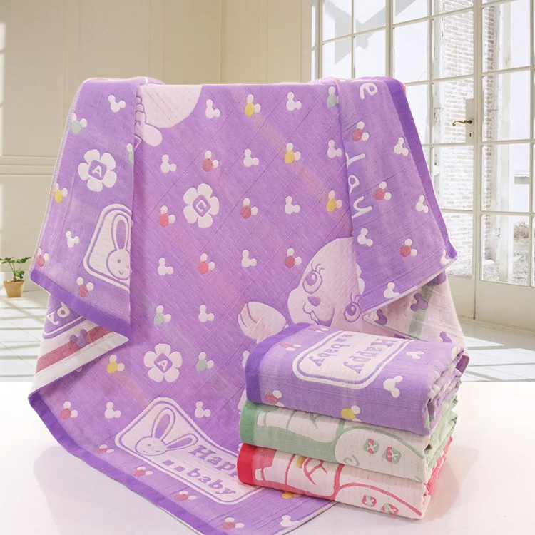 

Zan yang Gauze Children's Quilt Jacquard plus Cotton Children Towel Blanket Thick Pure Cotton Jacquard Blanket