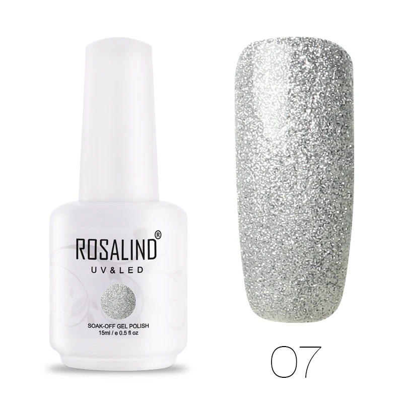 RH07 ROSALIND Гель-лак для ногтей светящийся Алмазный гель УФ-светодиодный гель все для маникюра Платиновый лак для ногтей - Цвет: RH07