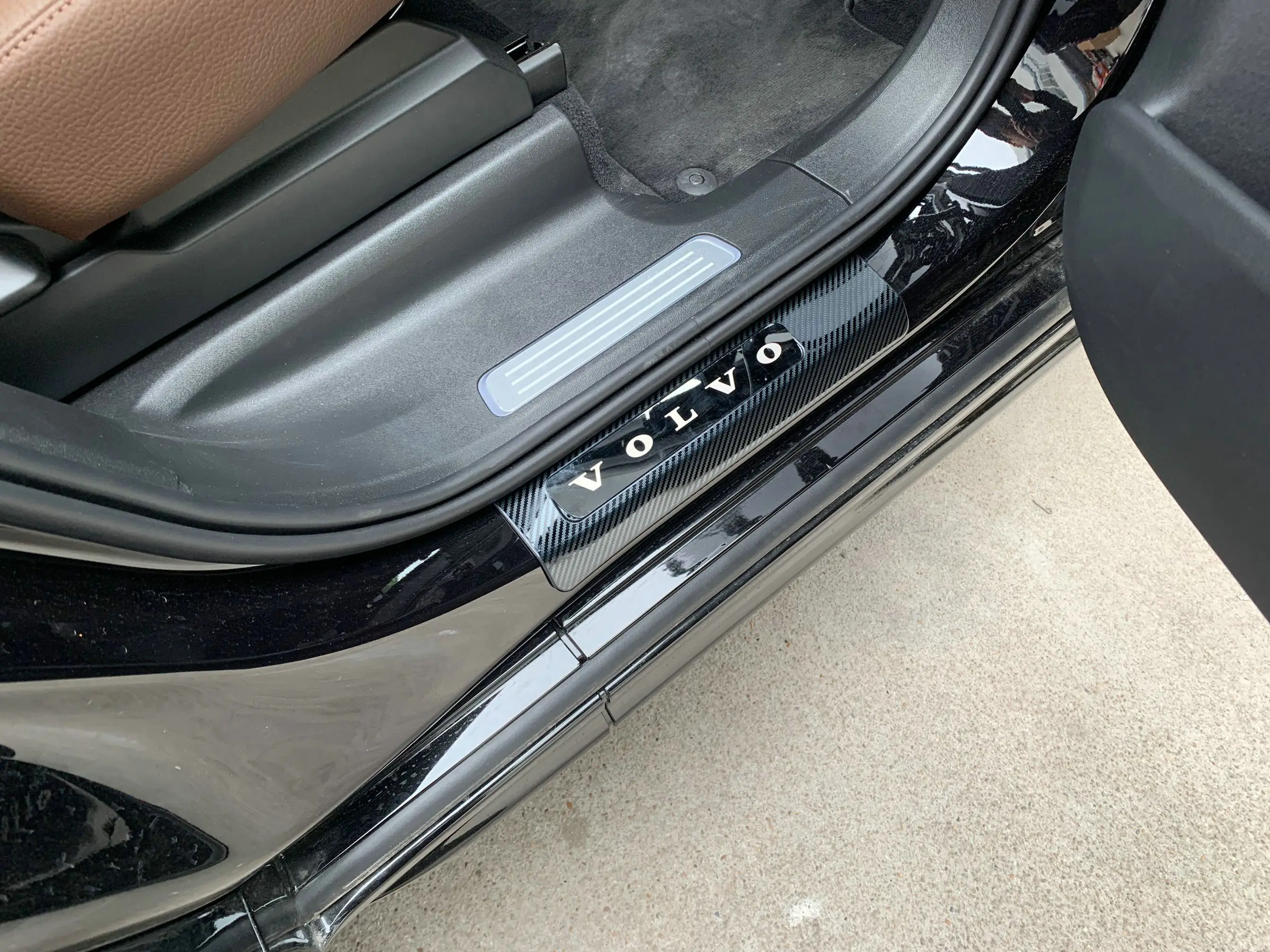Защитная накладка для дверных порогов из нержавеющей стали защитная Volvo XC90 2016